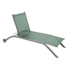 Bissolo Casa Lettini E Sdraio<Sdraio da esterno in grigio e verde: sdaio con ruote