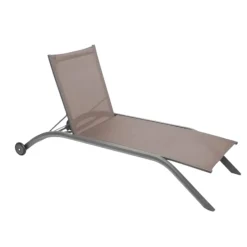 Bissolo Casa Lettini E Sdraio<Sdraio in tela beige marrone: modello Milenio