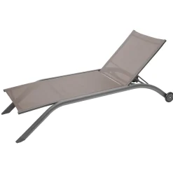 Bissolo Casa Lettini E Sdraio<Sdraio in tela beige marrone: modello Milenio