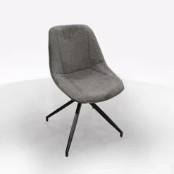 Bissolo Casa Sedie Moderne<SEDIA GIREVOLE IN METALLO NERO E TESSUTO GRIGIO: vendita online SEDIA GIREVOLE IN METALLO NERO E TESSUTO GRIGIO in offerta