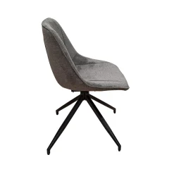 Bissolo Casa Sedie Moderne<SEDIA GIREVOLE IN METALLO NERO E TESSUTO GRIGIO: vendita online SEDIA GIREVOLE IN METALLO NERO E TESSUTO GRIGIO in offerta
