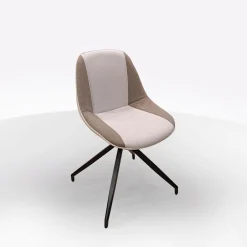 Bissolo Casa Sedie Moderne<SEDIA GIREVOLE METALLO NERO E TESSUTO BICOLORE : vendita online SEDIA GIREVOLE METALLO NERO E TESSUTO BICOLORE in offerta
