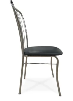 Bissolo Casa Sedie Moderne<sedia in fusto cromato con sedile grigio