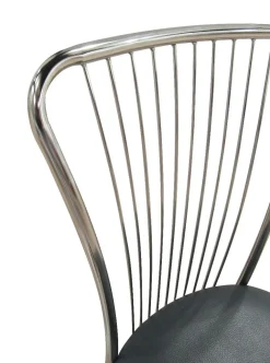 Bissolo Casa Sedie Moderne<sedia in fusto cromato con sedile grigio