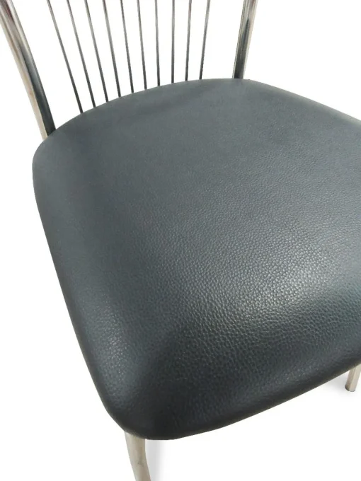Bissolo Casa Sedie Moderne<sedia in fusto cromato con sedile grigio