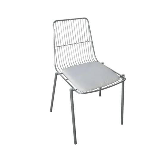 Bissolo Casa Sedie In Ferro E Metallo<Sedia in Metallo con cuscino in offerta: modello Silver sedia da giardino