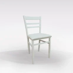 Bissolo Casa Sedie Classiche|Sedie Moderne<SEDIA MOD. NADIA IN LEGNO BIANCA CON SEDUTA IN ECOPELLE: vendita online SEDIA MOD. NADIA IN LEGNO BIANCA CON SEDUTA IN ECOPELLE in offerta