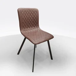 Bissolo Casa Sedie Moderne<SEDIA MOD. NANCY IN METALLO NERO ED ECOPELLE VINTAGE ROUGE: vendita online SEDIA MOD. NANCY IN METALLO NERO ED ECOPELLE VINTAGE ROUGE in offerta