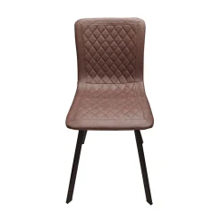 Bissolo Casa Sedie Moderne<SEDIA MOD. NANCY IN METALLO NERO ED ECOPELLE VINTAGE ROUGE: vendita online SEDIA MOD. NANCY IN METALLO NERO ED ECOPELLE VINTAGE ROUGE in offerta