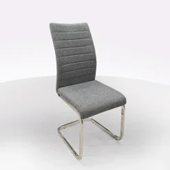 Bissolo Casa Sedie Moderne<SEDIA MOD. SANDY METALLO CROMATO E TESSUTO GRIGIO: vendita online SEDIA MOD. SANDY METALLO CROMATO E TESSUTO GRIGIO in offerta