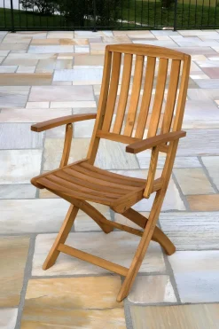 Bissolo Casa Sedie In Legno<Sedia pieghevole con braccioli in legno per giardino: modello navis