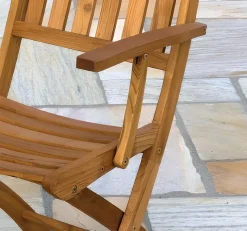 Bissolo Casa Sedie In Legno<Sedia pieghevole con braccioli in legno per giardino: modello navis