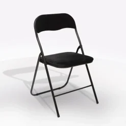 Bissolo Casa Sedie Pieghevoli<SEDIA PIEGHEVOLE IN VELLUTO NERO : vendita online SEDIA PIEGHEVOLE IN VELLUTO NERO in offerta