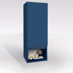 Bissolo Casa Colonne Multiuso<SEMICOLONNA SOSPESA MOD. NINFA CM 30X22 H. 90 BLU OPACO
