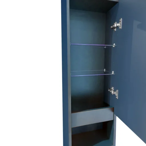 Bissolo Casa Colonne Multiuso<SEMICOLONNA SOSPESA MOD. NINFA CM 30X22 H. 90 BLU OPACO