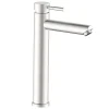 Bissolo Casa Rubinetti<SERIE ANTEA - RUBINETTO PER LAVABO ALTO IN ACCIAIO SPAZZOLATO