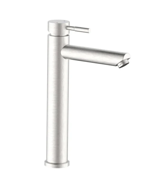 Bissolo Casa Rubinetti<SERIE ANTEA - RUBINETTO PER LAVABO ALTO IN ACCIAIO SPAZZOLATO