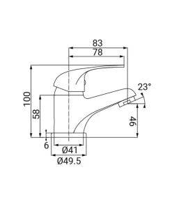 Bissolo Casa Rubinetti<SERIE FAST - RUBINETTO PER LAVABO CROMATO