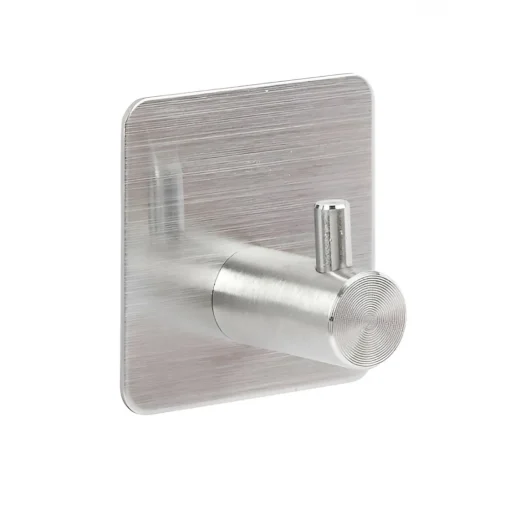 Bissolo Casa Appendini<SET 2 APPENDINI ADESIVI STIKY CON GANCIO IN ACCIAIO INOX 4.5X4.5CM ASSORTITO