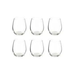 Bissolo Casa Bicchieri Acqua<SET 6 BICCHIERI ACQUA MOD. ORPEA IN VETRO TRASPARENTE 8X10.3CM 360ML