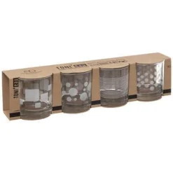 Bissolo Casa Bicchieri Acqua<SET 4 BICCHIERI ACQUA TONI IN VETRO 8.2X8.8CM 30CL