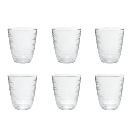 Bissolo Casa Bicchieri Acqua<SET 6 BICCHIERI DA ACQUA LINEA CONCEPTO PAMP IN VETRO TRASPARENTE 31CL