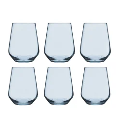 Bissolo Casa Bicchieri Acqua<SET 6 BICCHIERI DA ACQUA LINEA ALLEGRA TURCHESE 42CL