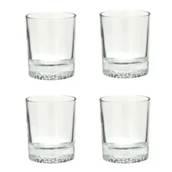 Bissolo Casa Bicchieri Liquore<SET 4 BICCHIERI DA WHISKY BASSI IN VETRO 8X9.5CM 30CL