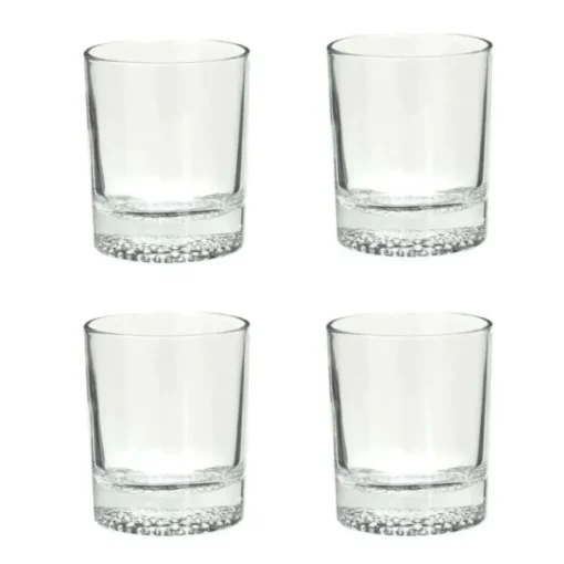 Bissolo Casa Bicchieri Liquore<SET 4 BICCHIERI DA WHISKY BASSI IN VETRO 8X9.5CM 30CL