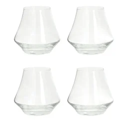 Bissolo Casa Bicchieri Liquore<SET 4 BICCHIERI WHISKY IN VETRO 9X5.5CM 29CL
