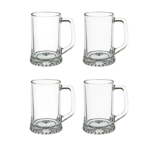 Bissolo Casa Bicchieri Birra<SET 4 BOCCALI DA BIRRA IN VETRO 8.2X12.1CM 320ML