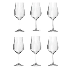 Bissolo Casa Bicchieri Calici<SET 6 CALICI DA VINO LINEA TULIPA OTTICO 450ML