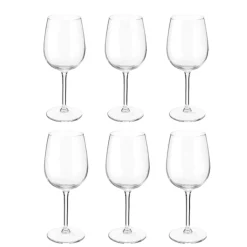 Bissolo Casa Bicchieri Calici<SET 6 CALICI DI VINO MOD. ORPEA IN VETRO TRASPARENTE 360ML