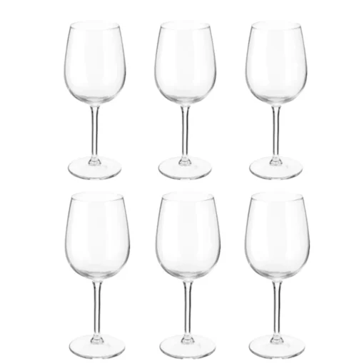 Bissolo Casa Bicchieri Calici<SET 6 CALICI DI VINO MOD. ORPEA IN VETRO TRASPARENTE 360ML
