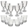 Bissolo Casa Bicchieri Calici|Bicchieri Acqua<SET 12 CALICI E BICCHIERI D'ACQUA IN VETRO 300ML