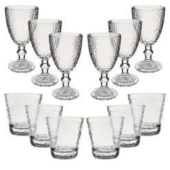 Bissolo Casa Bicchieri Calici|Bicchieri Acqua<SET 12 CALICI E BICCHIERI D'ACQUA IN VETRO 300ML