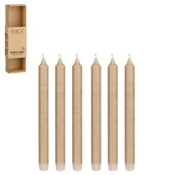 Bissolo Casa Candele<SET 6 CANDELE DA CERA ORO D 2.2 H 25CM: vendita online SET 6 CANDELE DA CERA ORO D 2.2 H 25CM in offerta