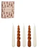 Bissolo Casa Candele<SET 5 CANDELE DA CERA PANNA/MARRONE D 2.2 H 15CM: vendita online SET 5 CANDELE DA CERA PANNA/MARRONE D 2.2 H 15CM in offerta