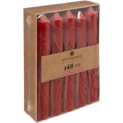 Bissolo Casa Candele<SET 10 CANDELE HUGO ROSSE H 16CM: vendita online SET 10 CANDELE HUGO ROSSE H 16CM in offerta