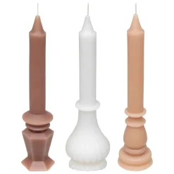 Bissolo Casa Candele<SET 3 CANDELE LITTLE COTTAGE H 19CM: vendita online SET 3 CANDELE LITTLE COTTAGE H 19CM in offerta