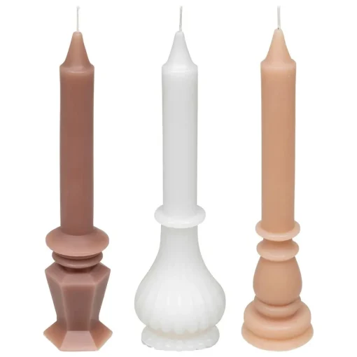 Bissolo Casa Candele<SET 3 CANDELE LITTLE COTTAGE H 19CM: vendita online SET 3 CANDELE LITTLE COTTAGE H 19CM in offerta