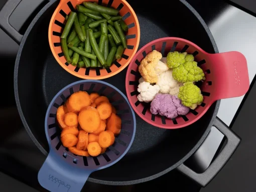 Bissolo Casa Accessori Vari Manodomestici<SET 3 CESTELLI LINEA COOKIN'PODS IN POLIPROPILENE MULTICOLORE