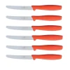 Bissolo Casa Posate Coltelli<SET 6 COLTELLI DA TAVOLA ARANCIO LINEA L'ORIGINALE MIGLIORE 11CM