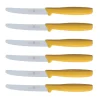 Bissolo Casa Posate Coltelli<SET 6 COLTELLI DA TAVOLA GIALLI LINEA L'ORIGINALE MIGLIORE 11CM