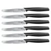Bissolo Casa Posate Coltelli<SET 6 COLTELLI DA TAVOLA NERI LINEA MASTER 10.5CM