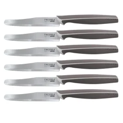 Bissolo Casa Posate Coltelli<SET 6 COLTELLI DA TAVOLA TORTORA LINEA MASTER 10.5CM