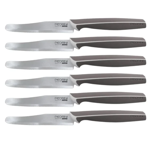 Bissolo Casa Posate Coltelli<SET 6 COLTELLI DA TAVOLA TORTORA LINEA MASTER 10.5CM