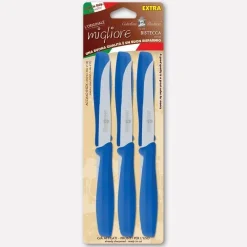 Bissolo Casa Posate Coltelli<SET 6 COLTELLI PER BISTECCA BLU LINEA L'ORIGINALE MIGLIORE 11CM