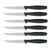 Bissolo Casa Posate Coltelli<SET 6 COLTELLI PER BISTECCA NERI LINEA L'ORIGINALE MIGLIORE 11CM