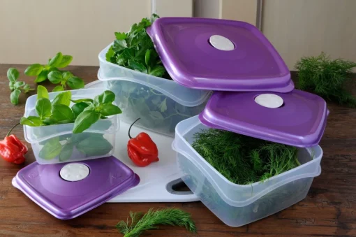 Bissolo Casa Conservazione Cibi Contenitori<SET 3 CONTENITORI FRESKA SQUARE IN PLASTICA 0.5-1-2LT ASSORTITO